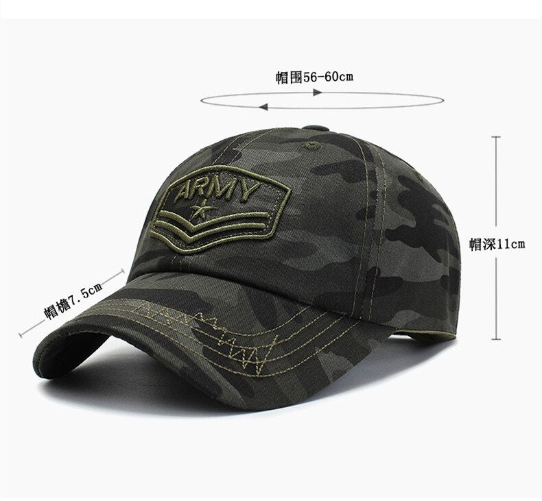 Casquette Army brodé Multicam noir