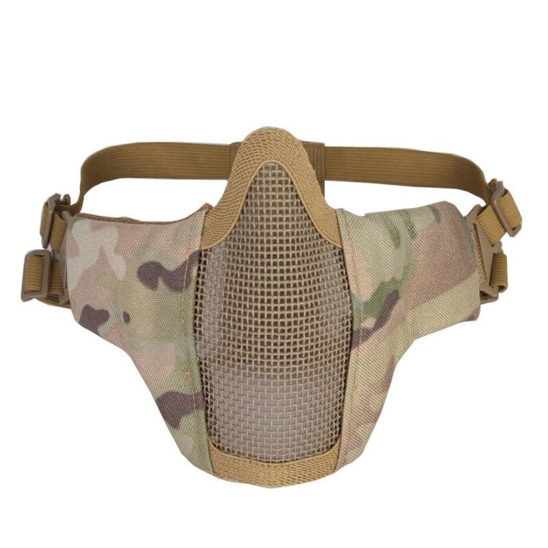 Media máscara de rejilla metálica SN Airsoft