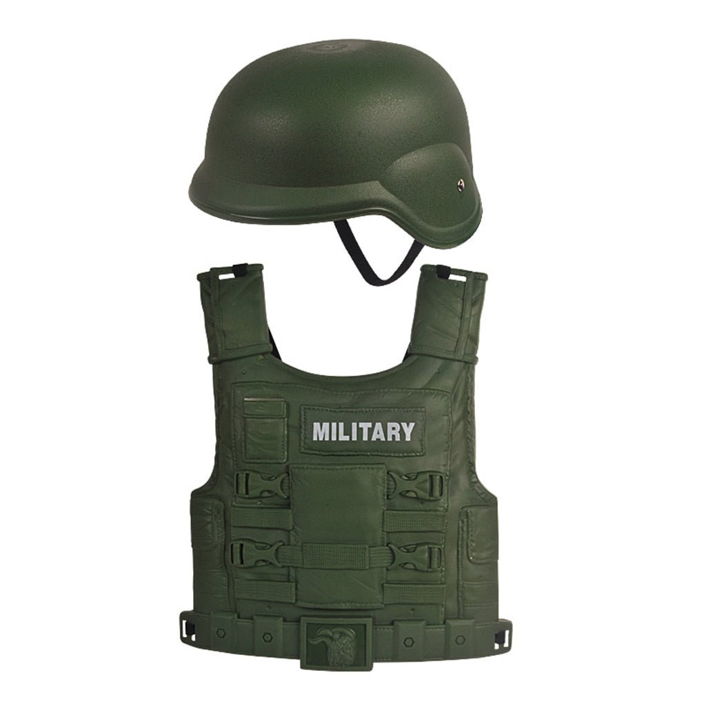 Set militar infantil + accesorios 14 piezas
