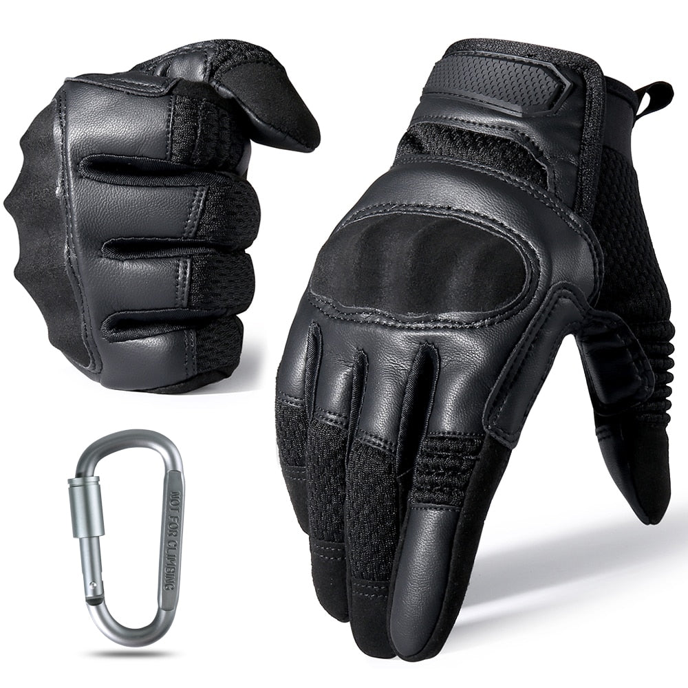 Guantes de combate de cuero PU tácticos GOS