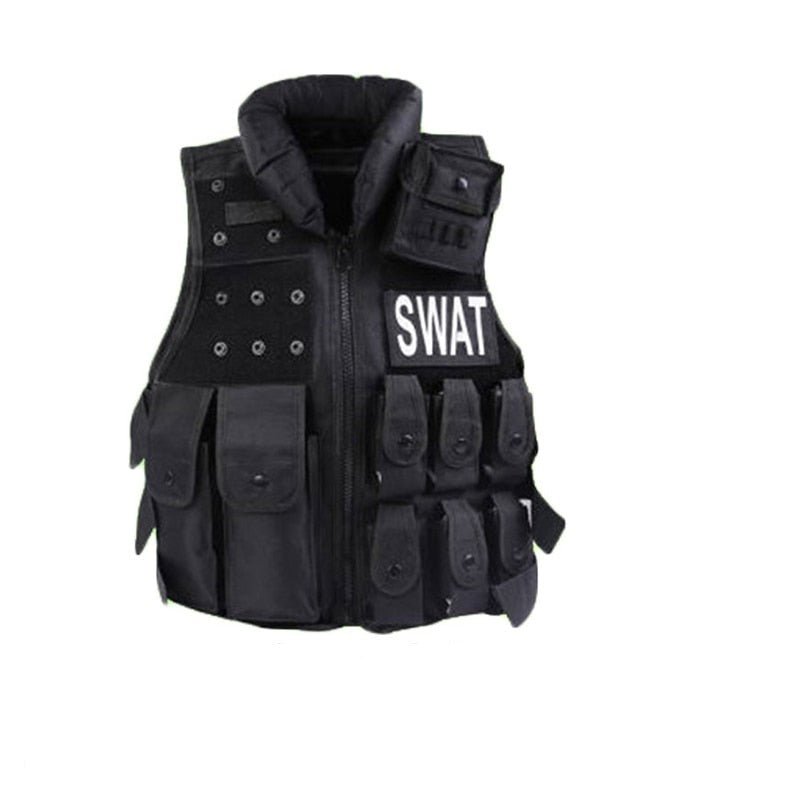 Gilet Tactique Camouflage Enfant – Airsoft CS Poulet, Multi-Poches, Idéal Jeu & Entraînement Outdoor
