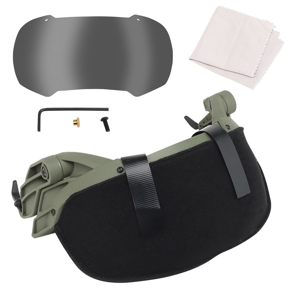 Casco militar Fast Panther con gafas abatibles