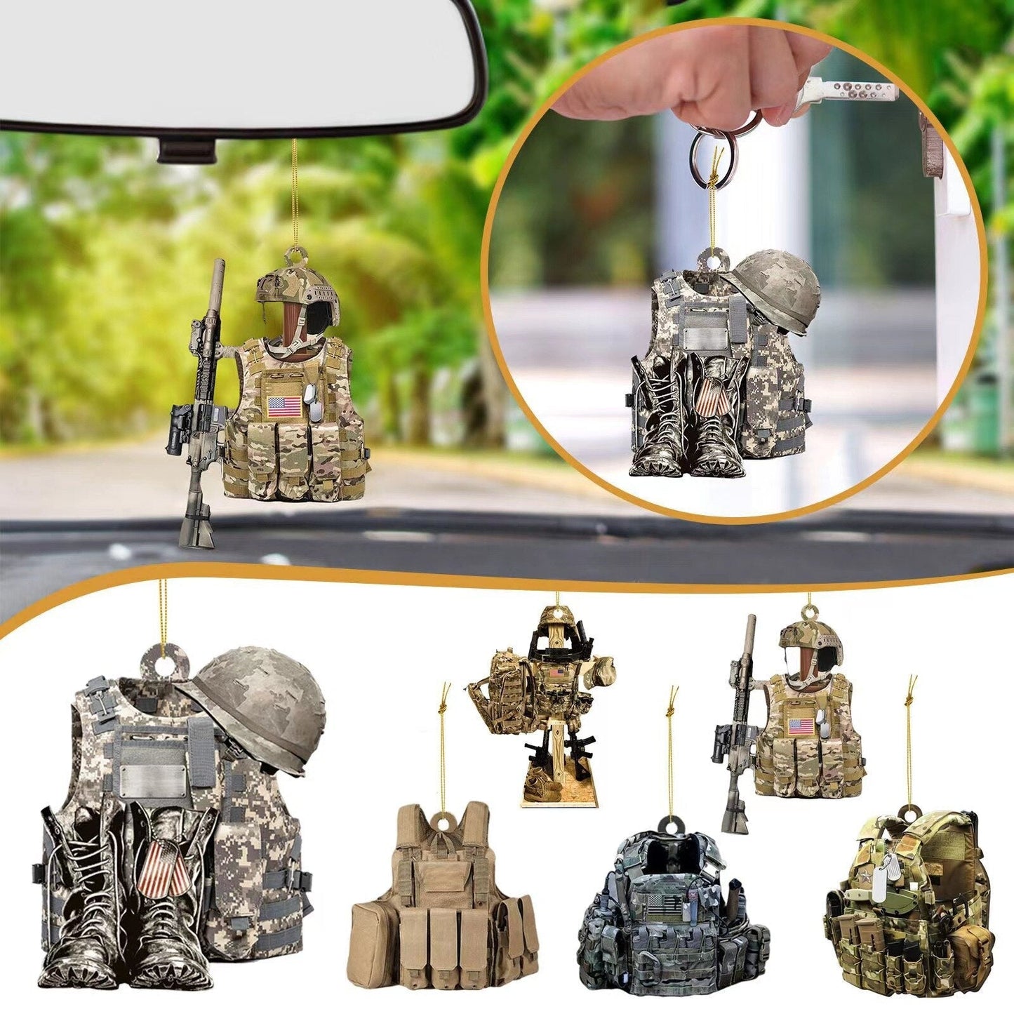 Llavero de chaleco táctico militar