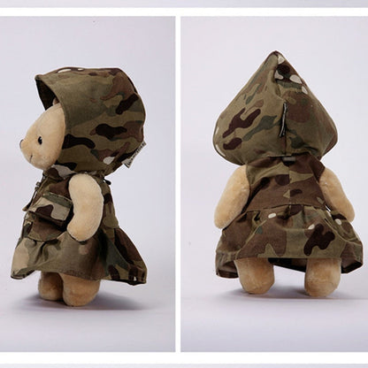 Ours peluche vêtement camo détachable