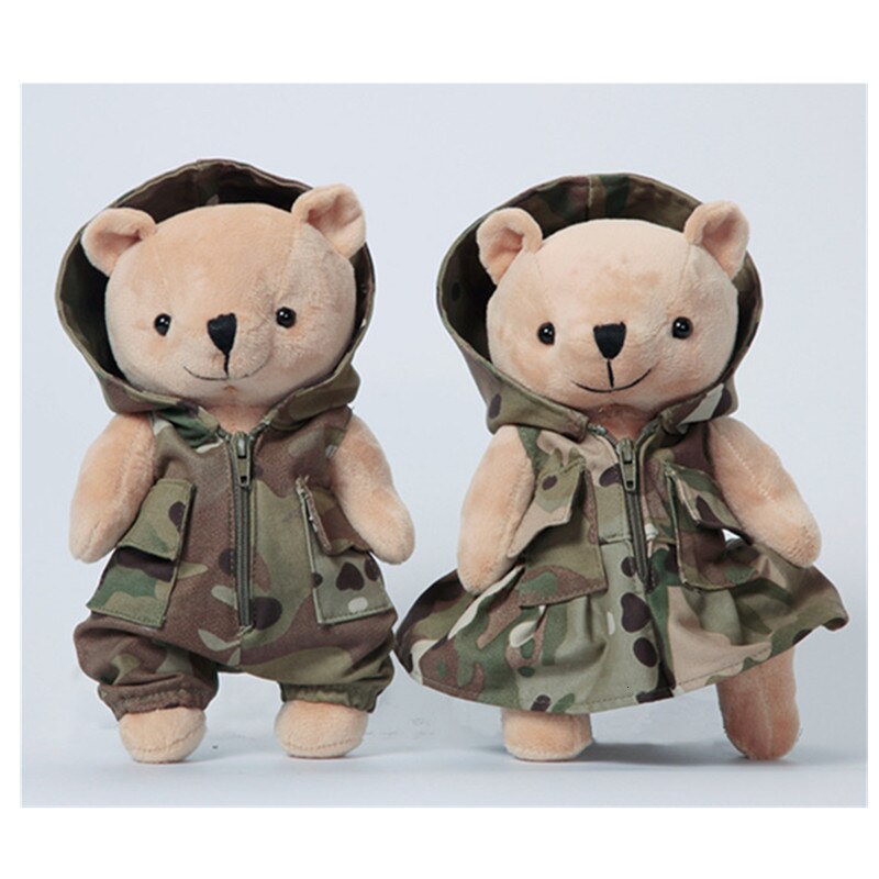 Ours peluche vêtement camo détachable