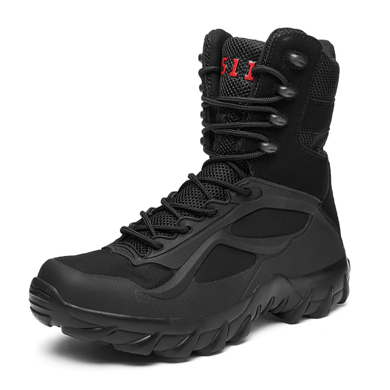 Bottes Militaires Tactiques IODSON Pour Hommes - Légères, Montantes, Fermeture YKK - Pour Randonnée, Moto, Travail - Avec Renfort Kevlar
