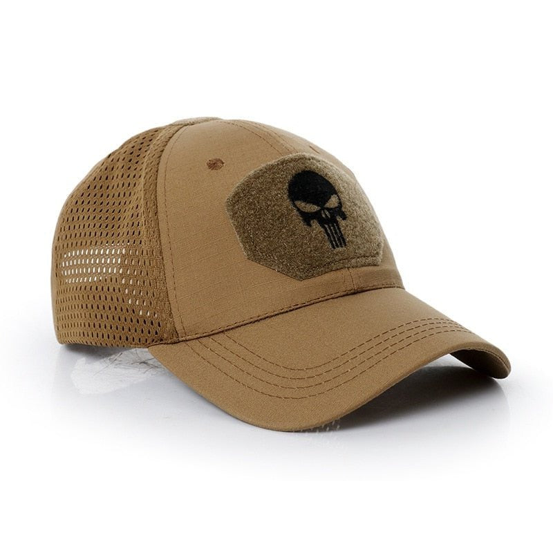 Casquette RECON Skull Mesh marron