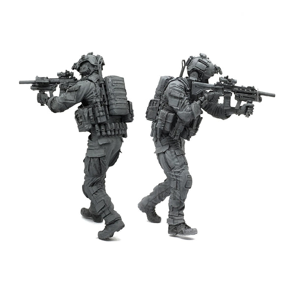 Lot De 9 Figurines 1:35 Soldats Forces Spéciales Modernes En Résine - à Peindre (neuf)