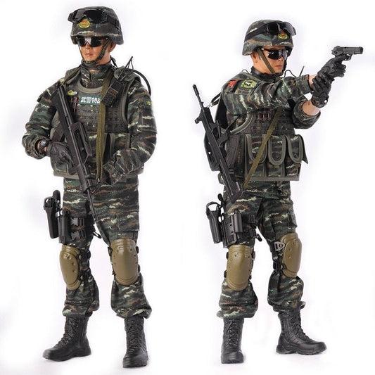 Figurines soldat SWAT PVC multi-articulations