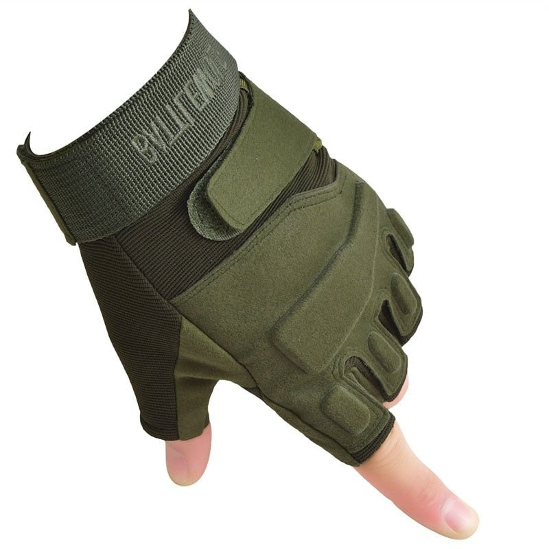 Gants Tactiles Demi-Doigts HUNTVP – Gants Sport & Plein Air Pour Moto, Paintball, Randonnée, Cyclisme, Airsoft