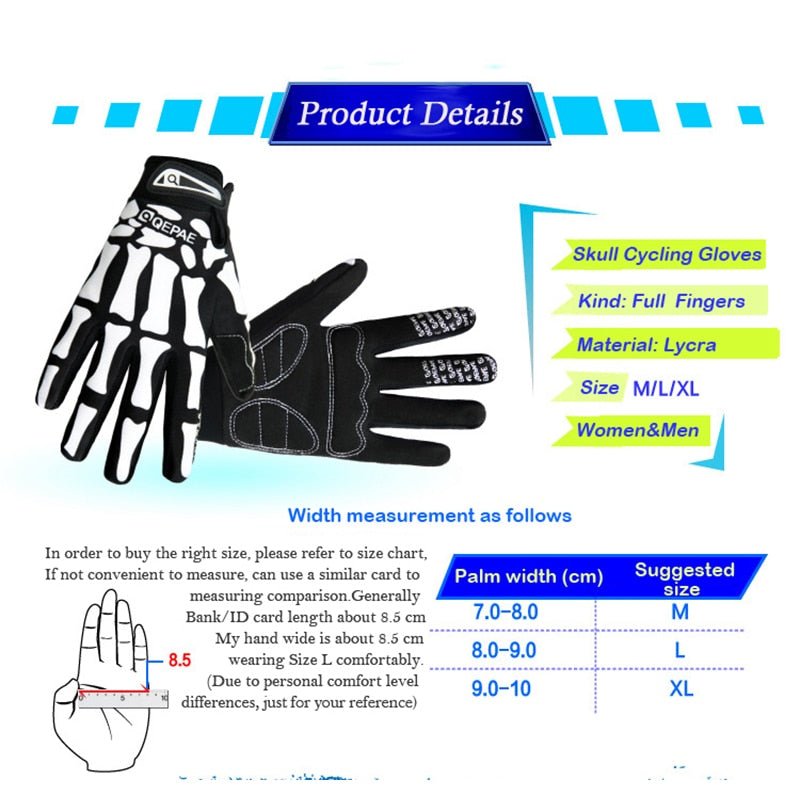 Gants squelette silicone KS Pro