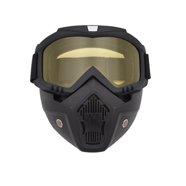 Casque D'assaut Tactique ACEXIER Avec Masque Anti-buée, Ventilateur Intégré, Interfaces Microphone Gauche/droite, Compartiment 3 Piles AA, Visière Relevable, 2 Verres Interchangeables, Tour De Tête 52-62 Cm