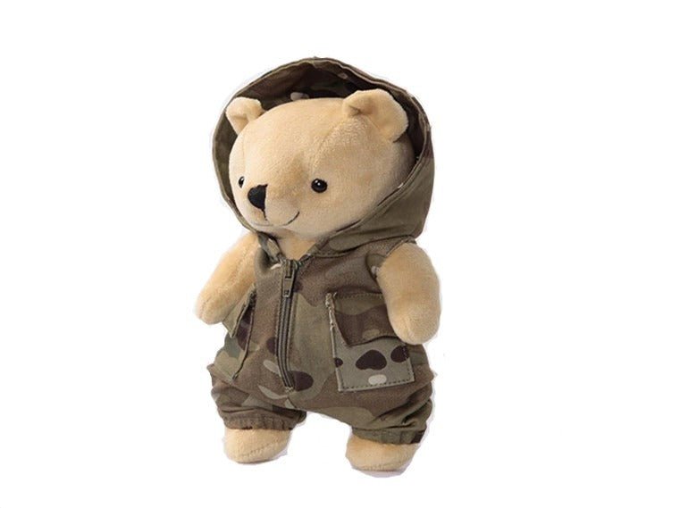 Ours peluche vêtement camo détachable