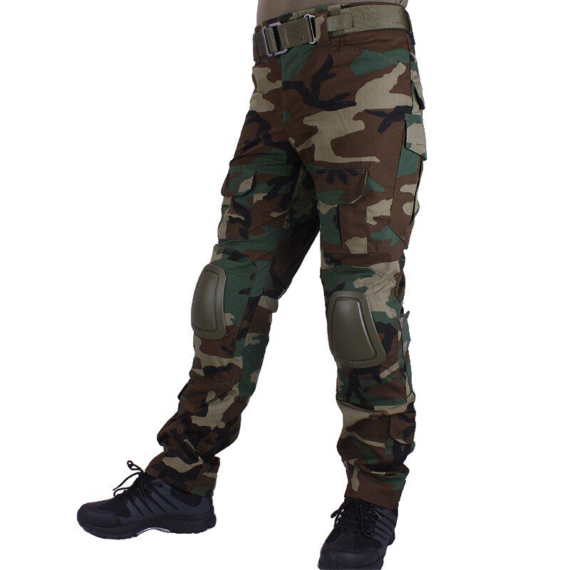 Pantalon cargo militaire BDU avec genouillères