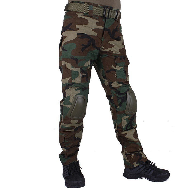 Pantalon cargo militaire BDU avec genouillères