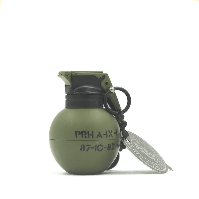 Porte-clé briquet grenade flamme bleue