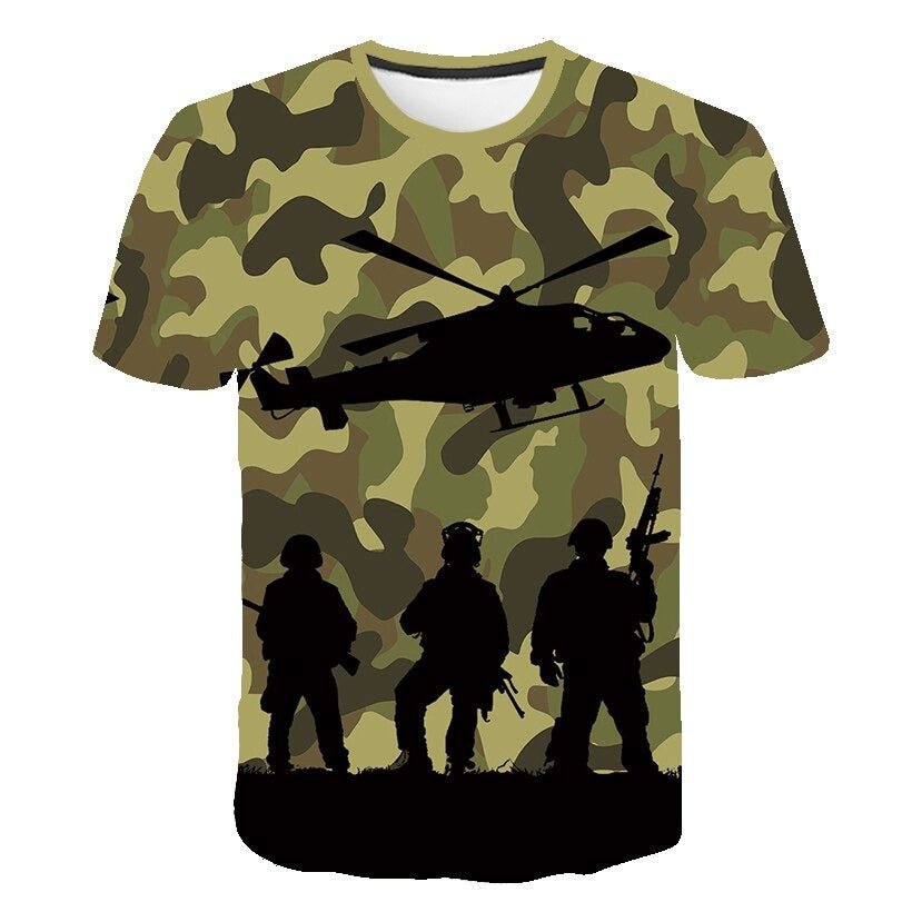 T-Shirt enfant imprimé 3D camo