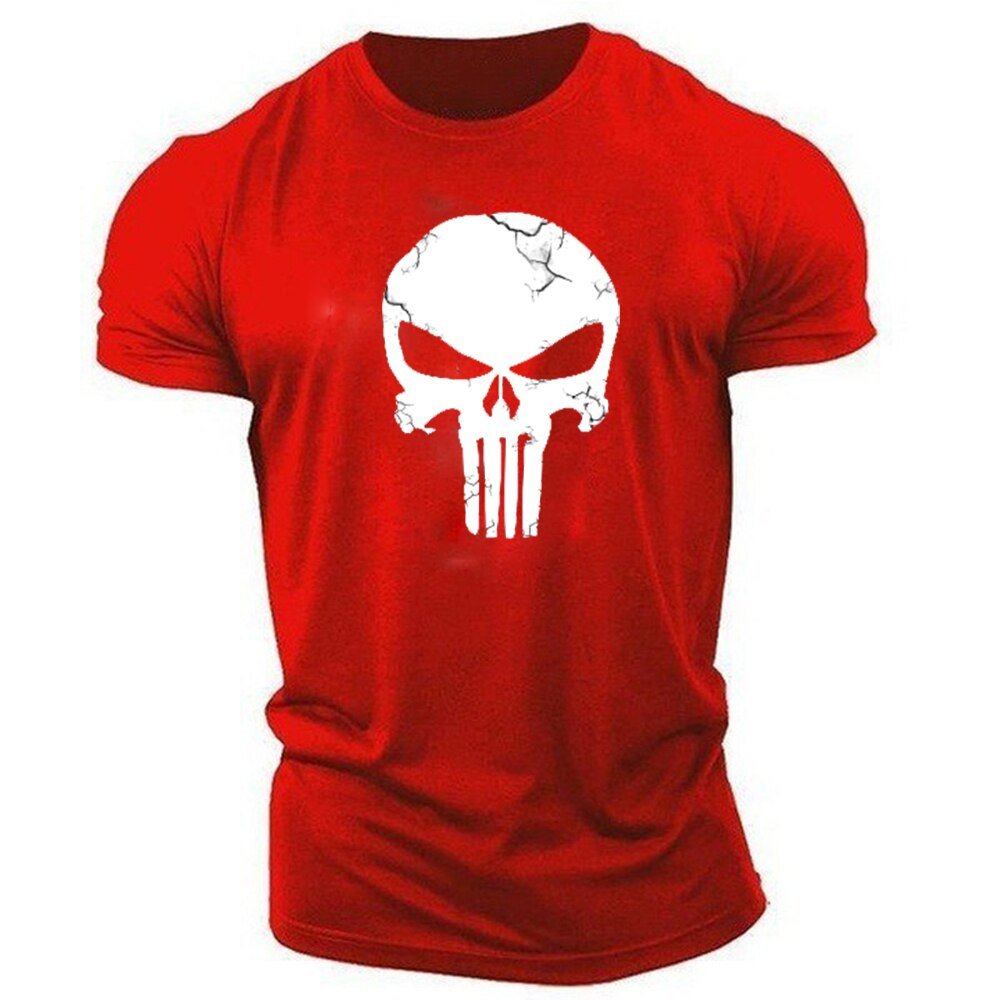 T-shirt crâne 3D col rond Spartan