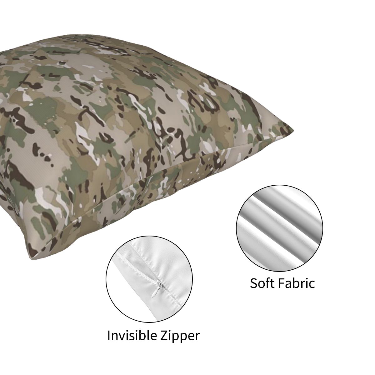 Taie d'oreiller Multicam 45x45cm